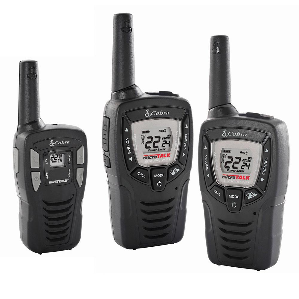 Cobra 23Mile Range 2Way Radio Pair Plus Bonus 16Mile Range RadioCBA