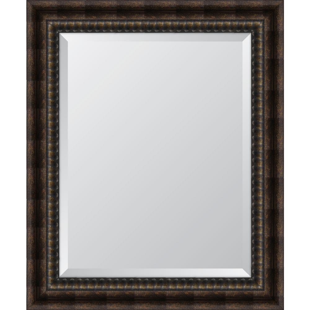Melissa Van Hise 29.5 in. x 35.5 in. Framed Black Bronze Acid Wash Mirror EC7852228 The Home Depot