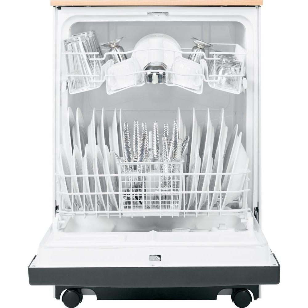 GE Convertible Portable Tall Tub Dishwasher in White-GSC3500DWW ...