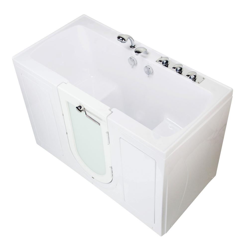 Ella Tub4Two 60 in. Acrylic WalkIn Soaking Bathtub in White Right