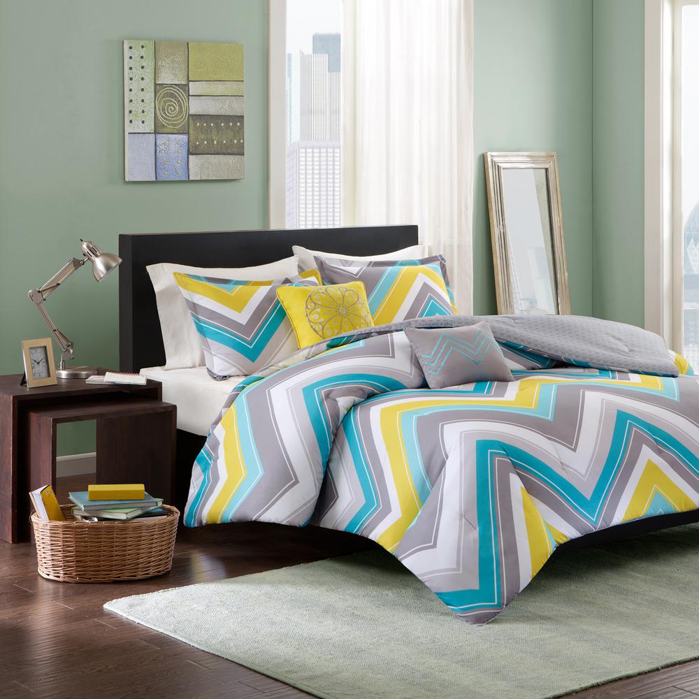 Intelligent Design Ariel 4 Piece Blue Twin Xl Geometric Intelligent Design Ariel 4 Piece Blue Twin Xl Geometric Comforter Set