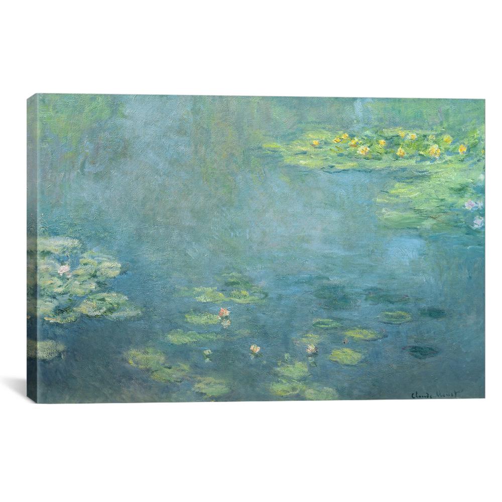 Icanvas Waterlilies By Claude Monet Canvas Wall Art Bmn1310 1pc3 18x12 The Home Depot