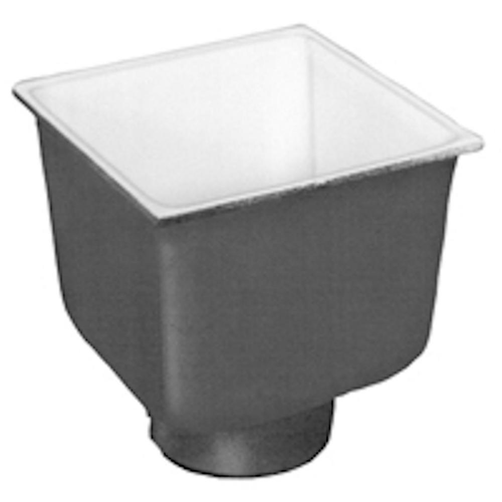 Zurn 8 in. x 8 in. Acid Resisting Enamel Coated Floor Sink with 3 in
