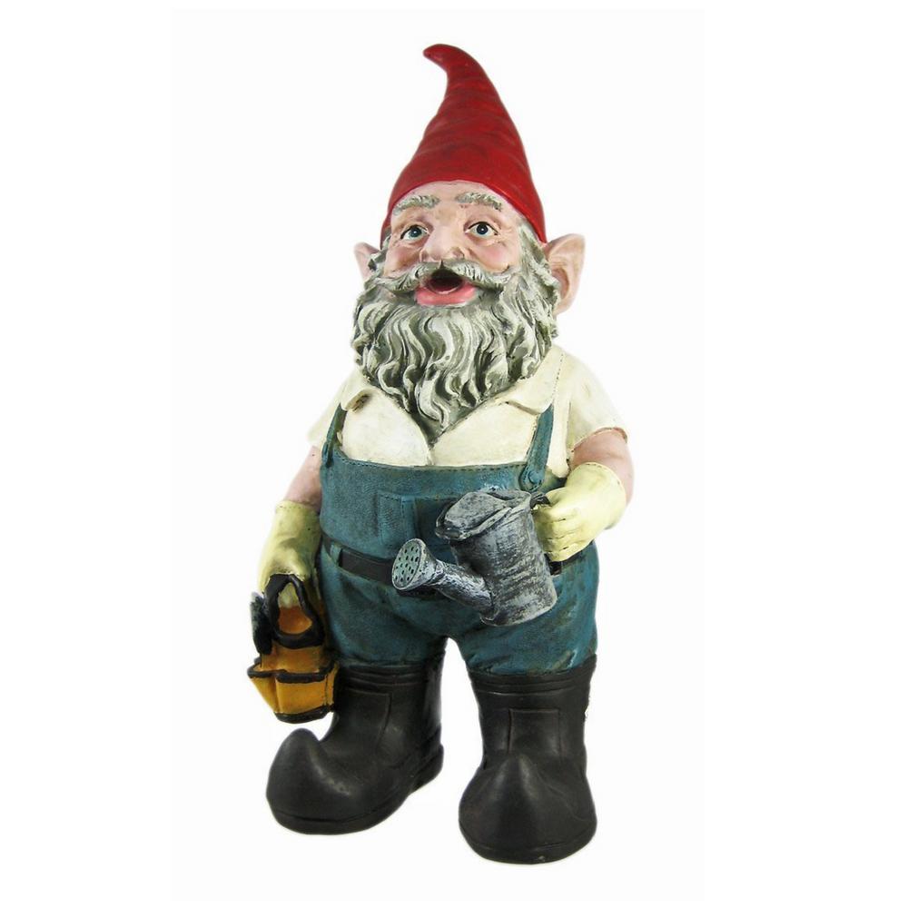 Homestyles 14 In H Gardener Gnome Holding A Watering Can And