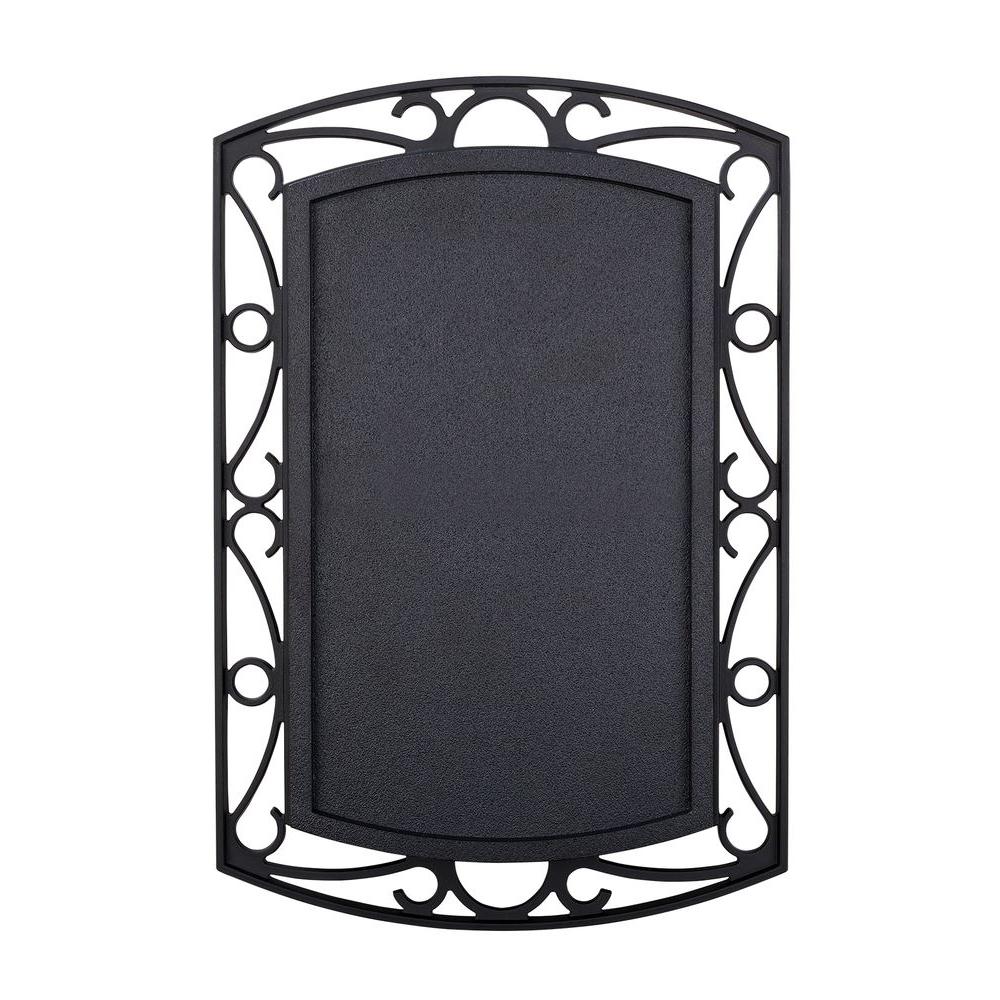 Hampton Bay Wireless or Wired Door Bell, Black with Scroll Metal Accent by Hampton Bay