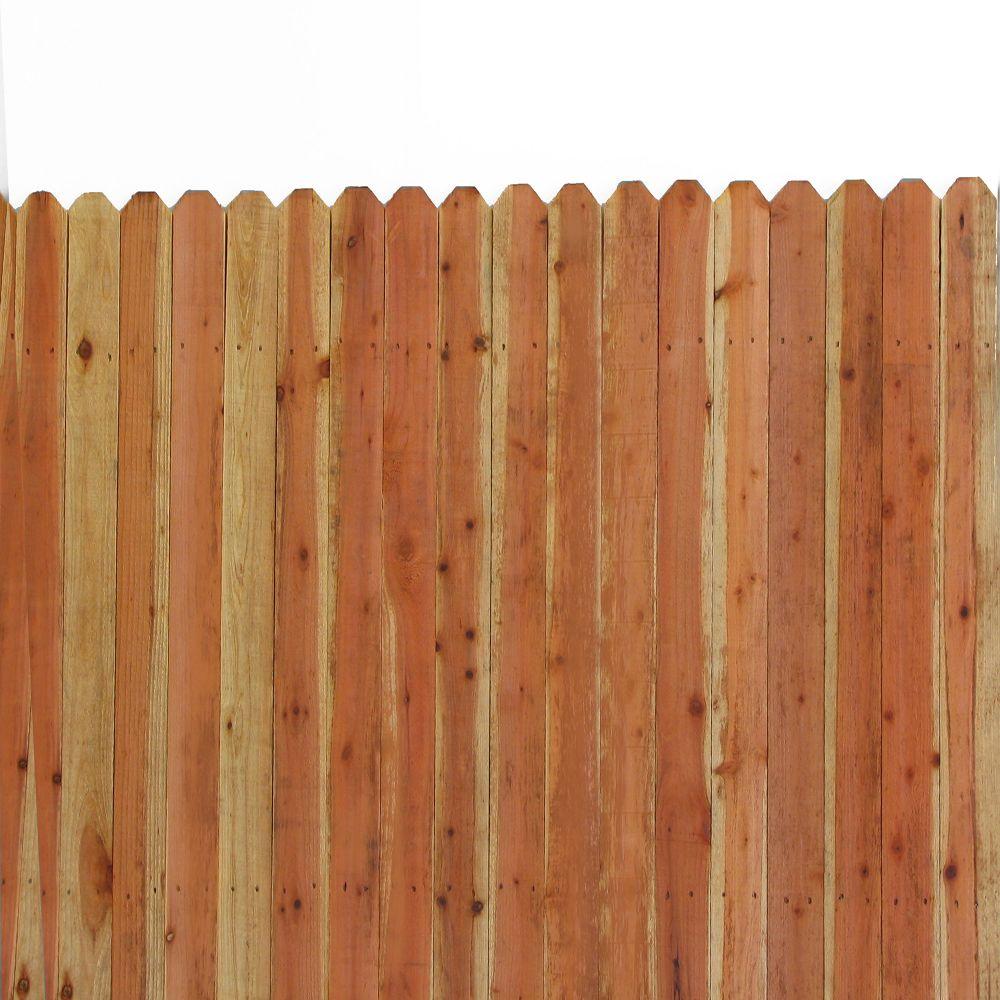 redwood dog ear fence