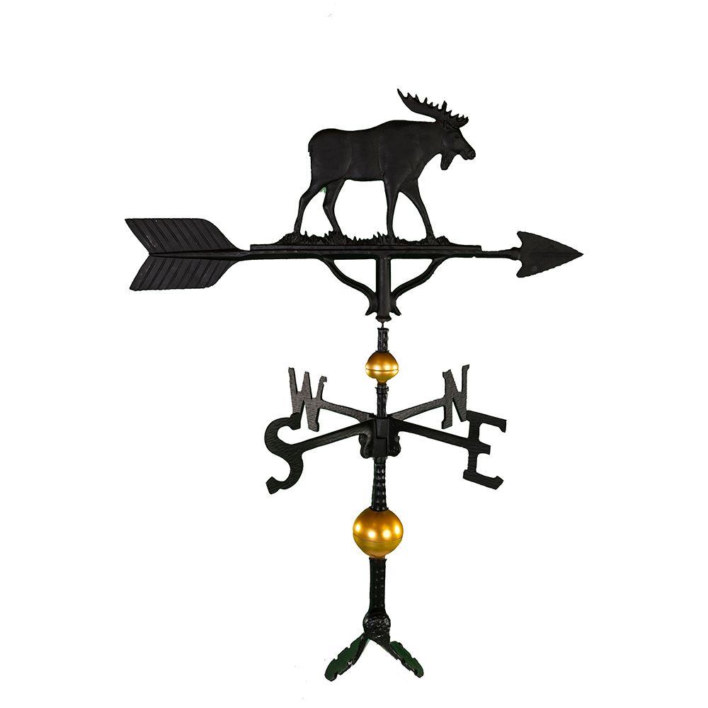 Moose Black Weathervanes Outdoor Decor The Home Depot