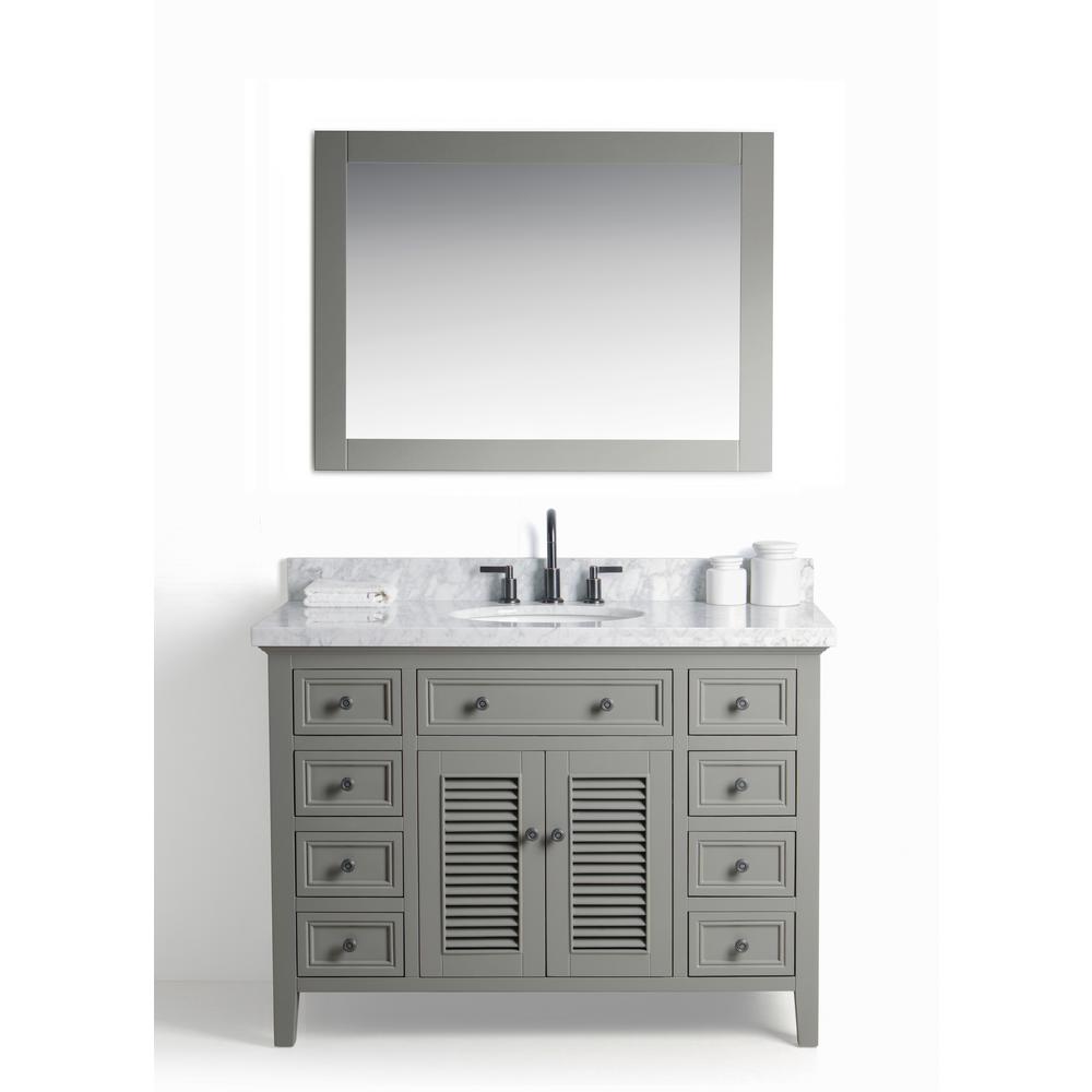 48 Inch Vanities Legion Furniture Bathroom Bath The D Vanity In Gray With Cararra Marble
