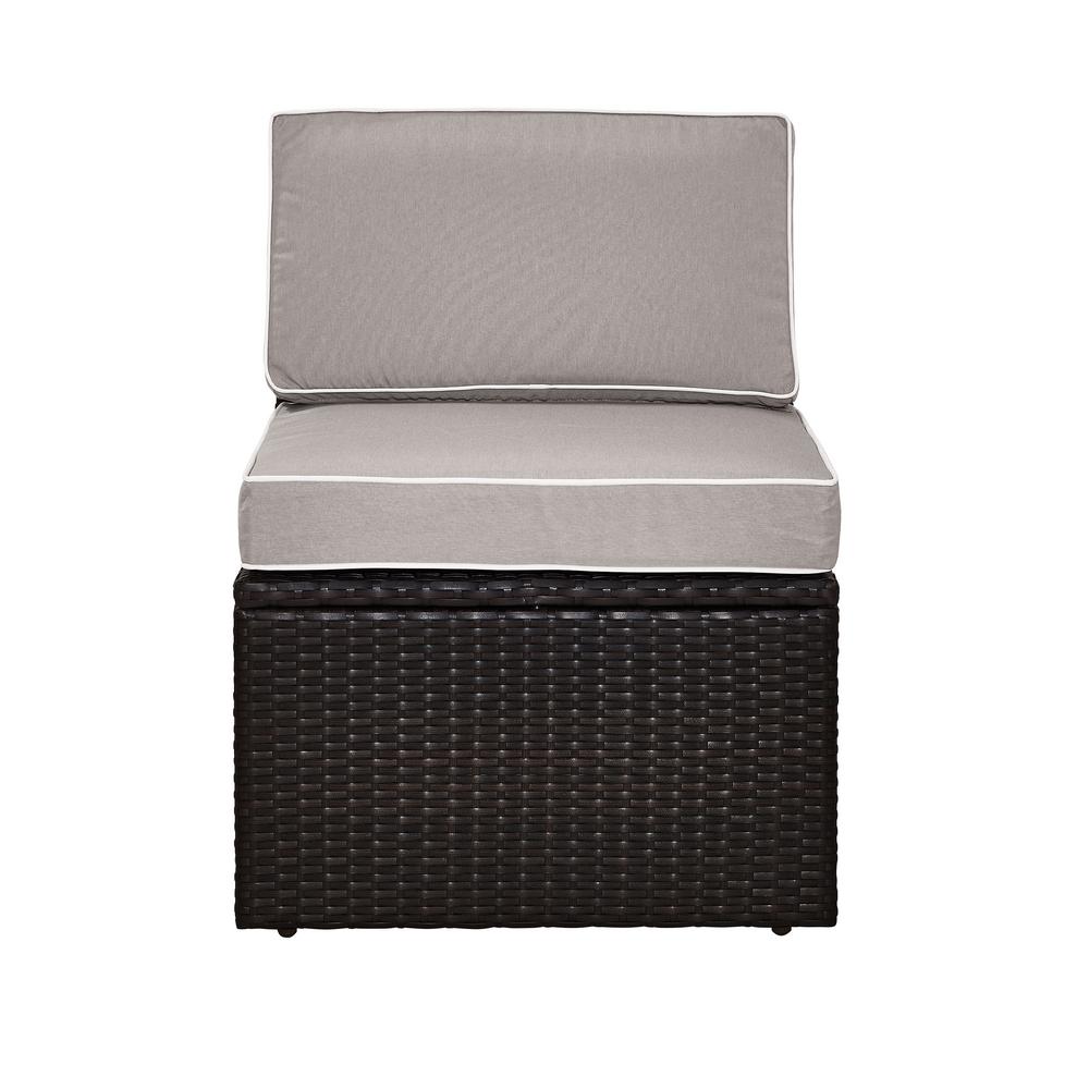 Crosley Palm Harbor Wicker Armless Middle Outdoor Sectional Chair with