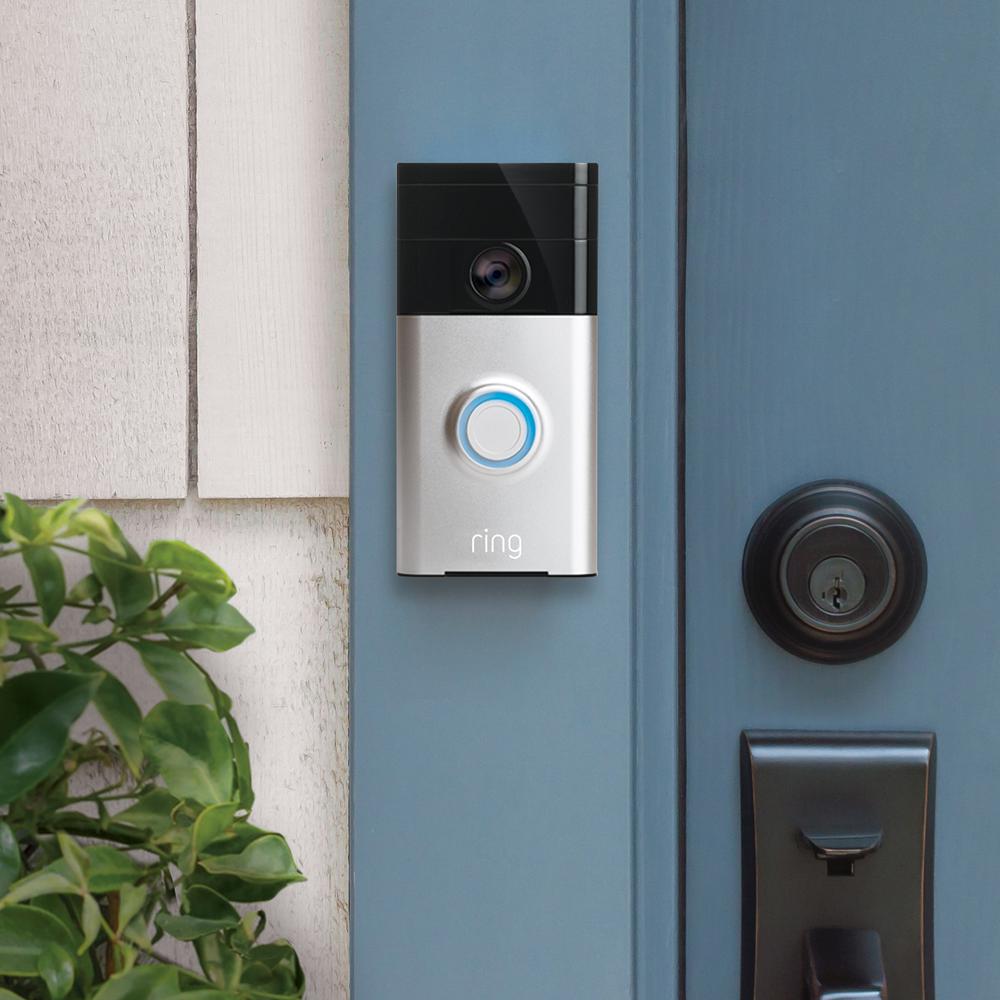 Ring Wireless Video Doorbell With Spotlight Cam Battery White