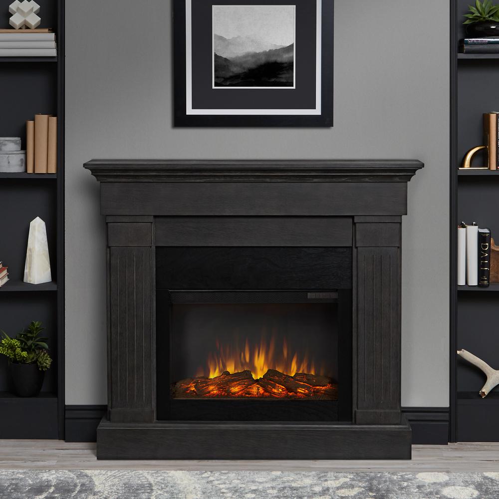 Real Flame Crawford Slimline 47 in. Freestanding Electric Fireplace in Gray8020EGRY The Home