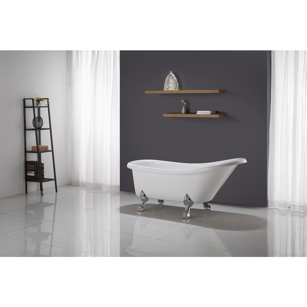 black and white clawfoot tub