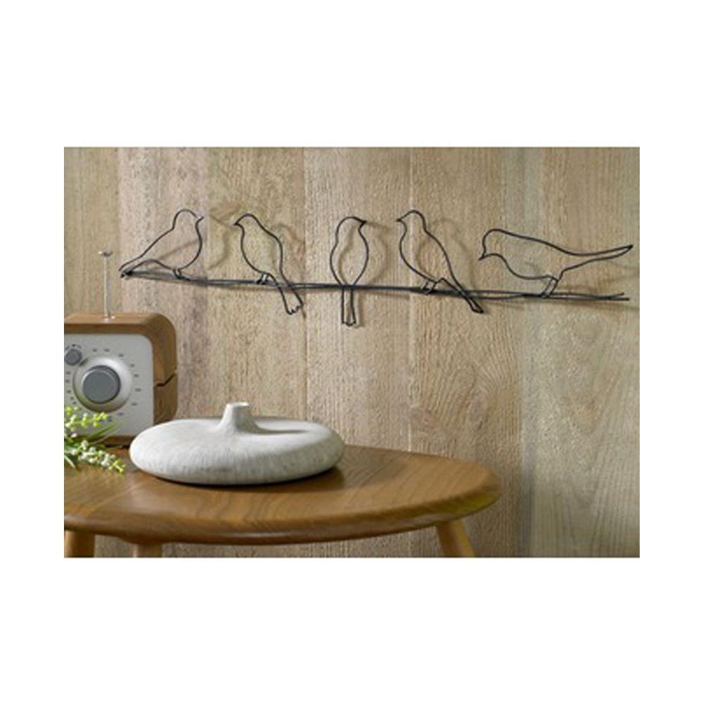 Graham & Brown 24 in. x 5 in. "Bird On A Wire" by Graham and Brown Metal Wall Art41221 The