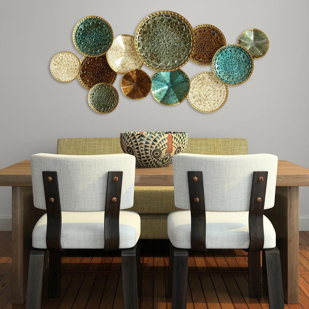 Stratton Home Decor Multi Metal Plate Wall Decor S01657 The Home