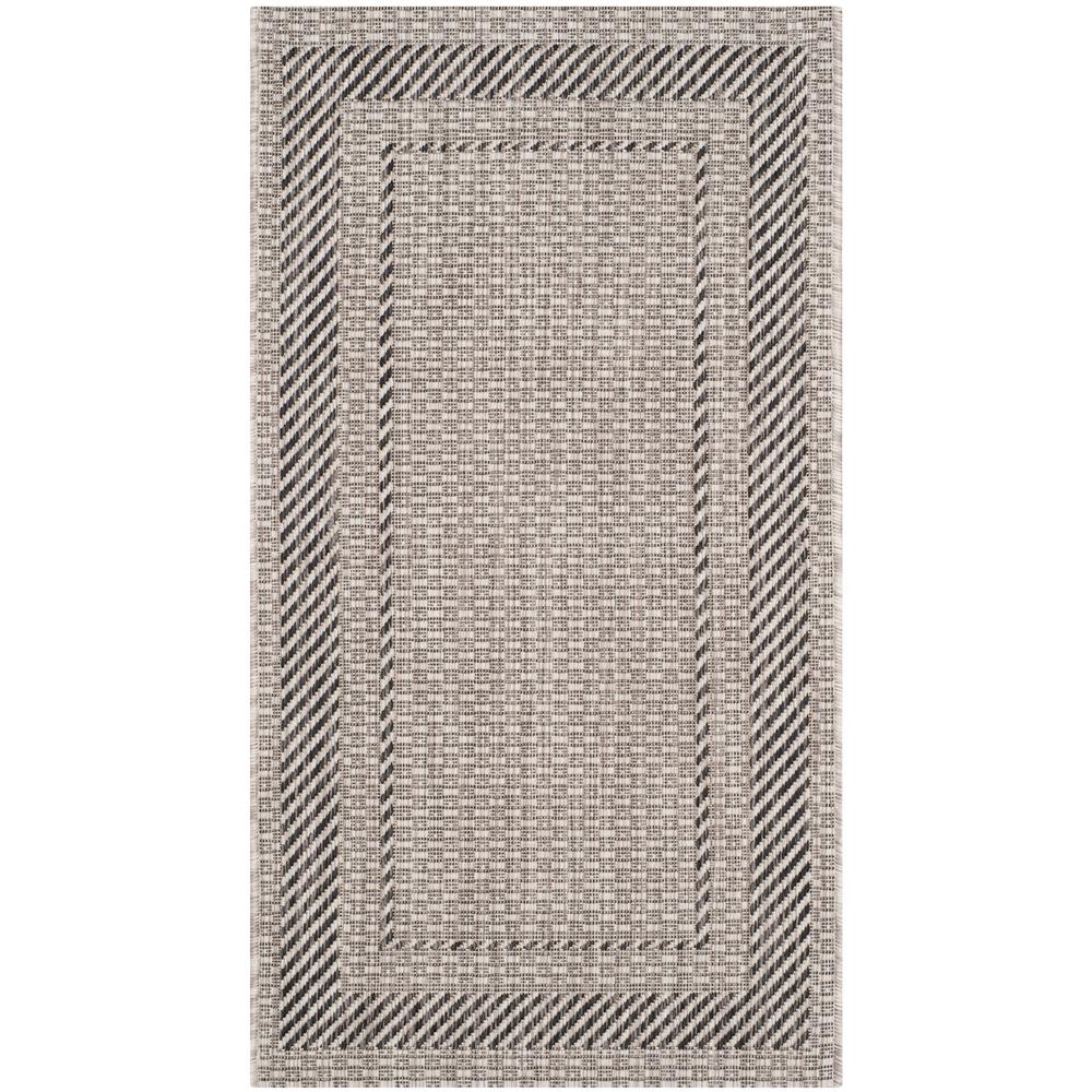Safavieh Courtyard Beige/Black 2 ft. 7 in. x 5 ft. Indoor/Outdoor