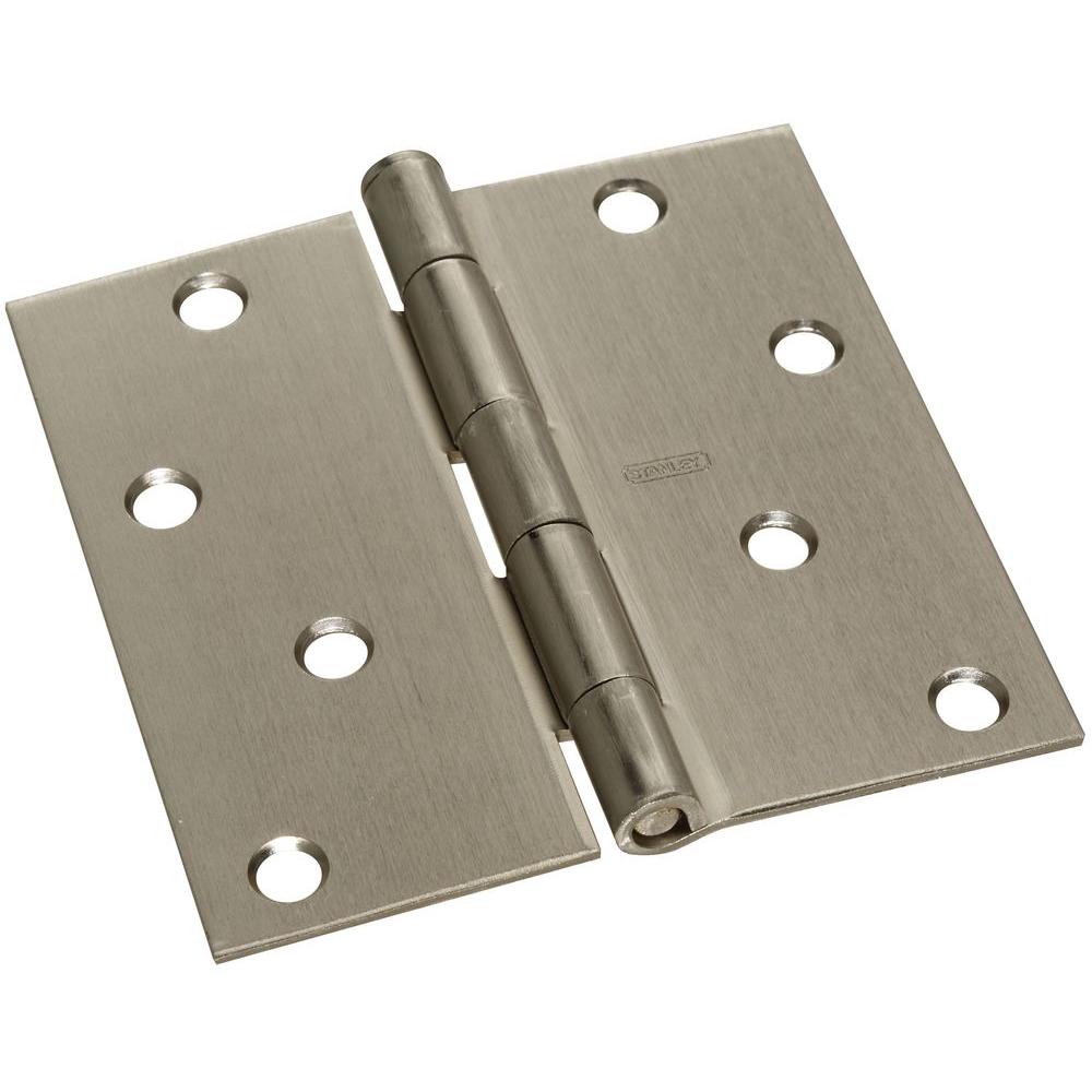 Stanley-National Hardware 4 in. x 4 in. Square Corner Residential Hinge ...