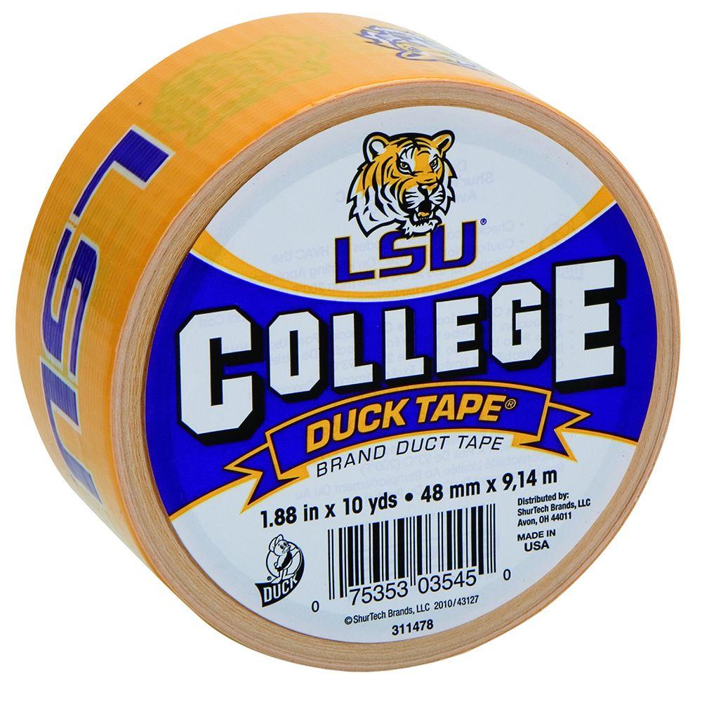 UPC 075353035450 product image for Duct Tape: Duck Adhesives & Fillers College 1-7/8 in. x 30 ft. Louisiana State U | upcitemdb.com