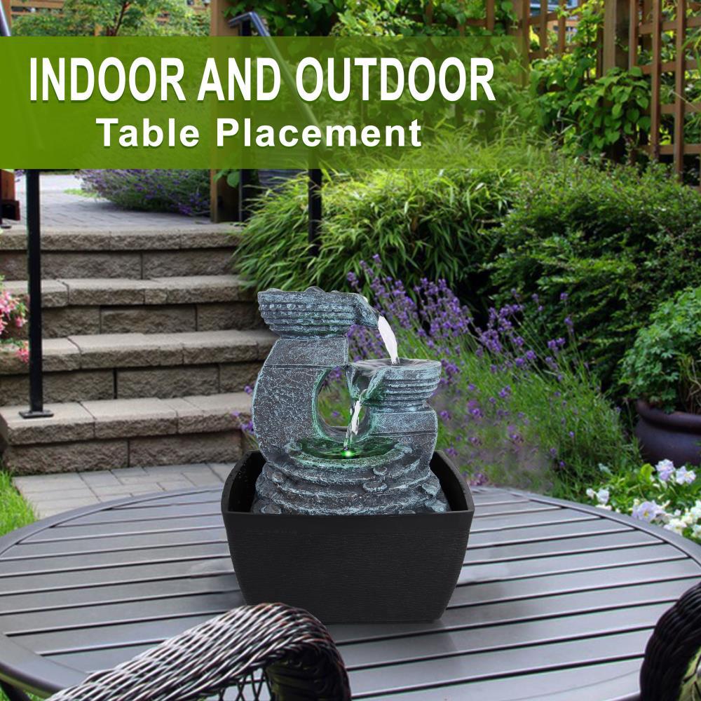 Serenelife Relaxing Tabletop Decoration Water Fountain Sltwf60led The Home Depot - Outdoor Garden Fountains Home Depot Serenelife Relaxing Tabletop Decoration Water Fountain Sltwf60led The Home Depot - Outdoor Garden Fountains Home Depot