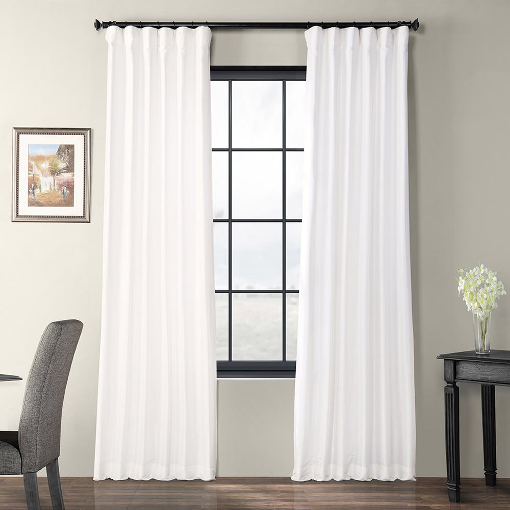 Exclusive Fabrics & Furnishings White Faux Silk Taffeta Light Filtering ...