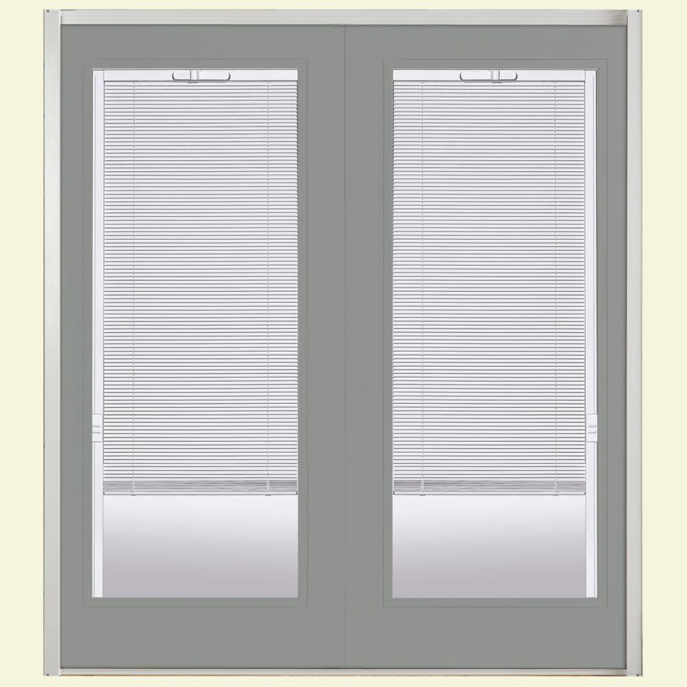 Masonite 72 In X 80 Silver Cloud Steel Prehung Left Hand Masonite 72 In X 80 Silver Cloud Steel Prehung Left Hand Inswing Mini Blind Patio Door Without Brickmold