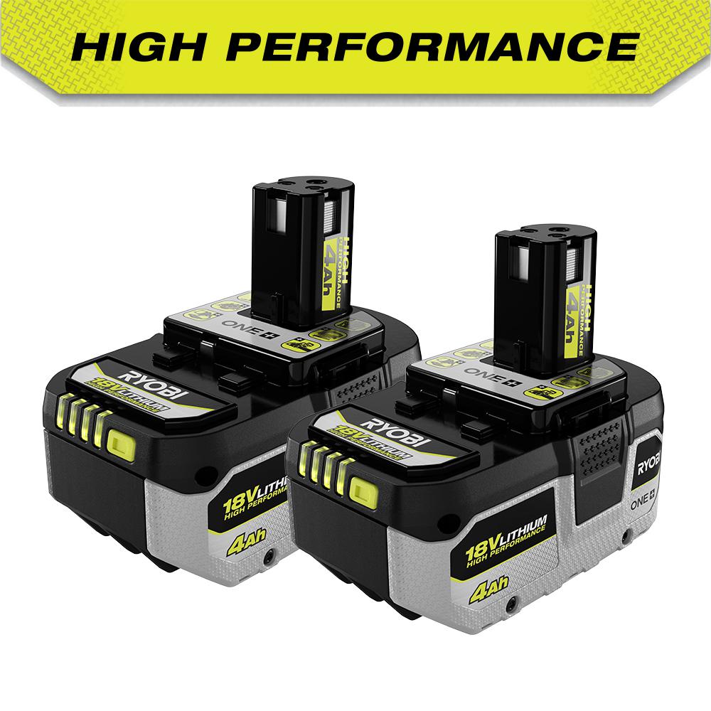 2-Pack Ryobi ONE+ 18V High Performance Lithium-Ion 4.0 Ah Battery