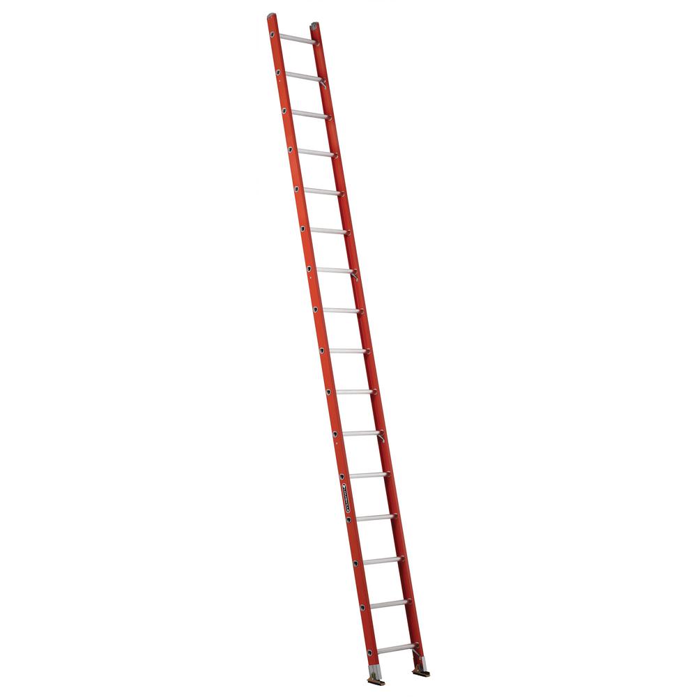 Werner 16 Ft. Aluminum D-Rung Extension Ladder With 300 Lb. Load ...