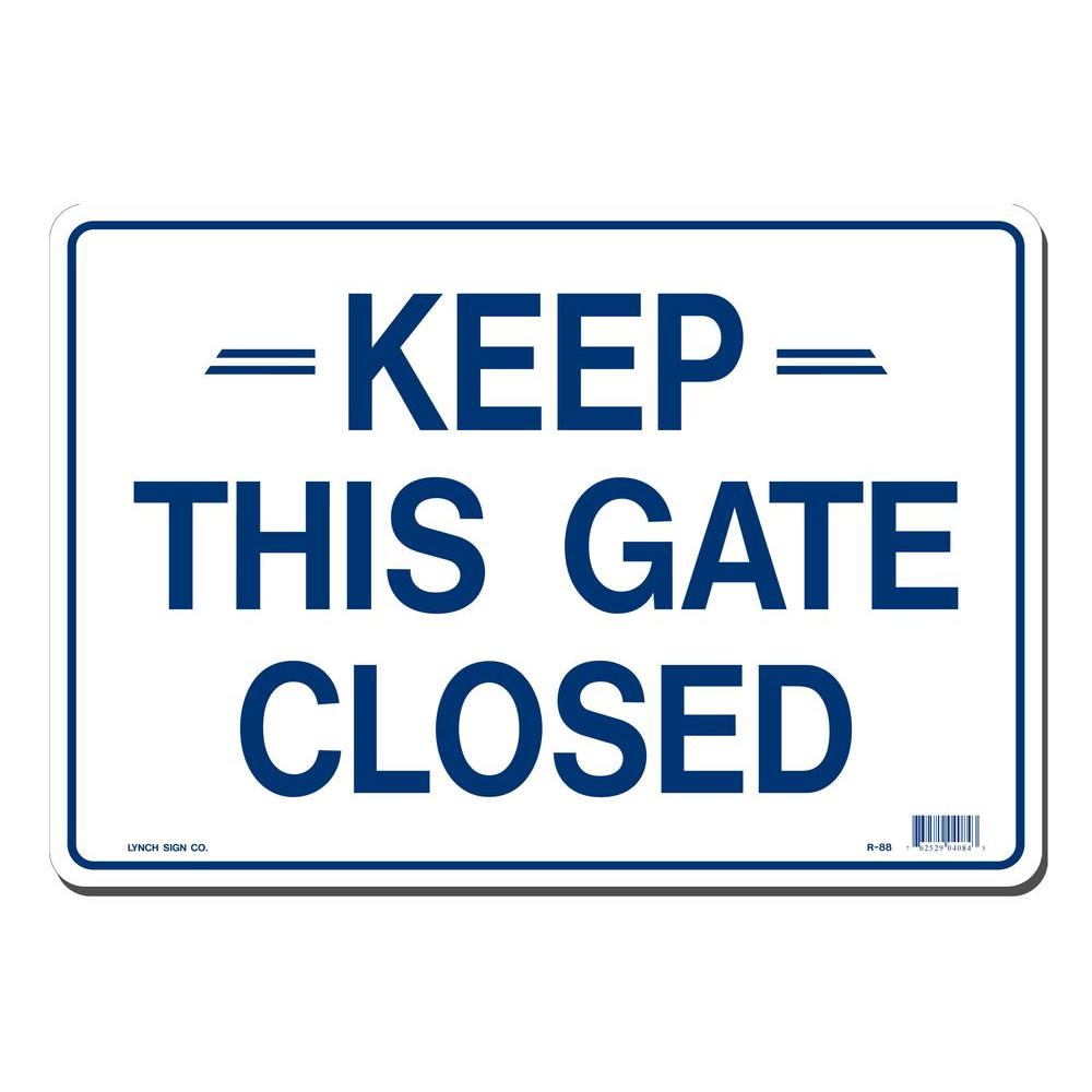 Please Shut The Gate Sign x2 