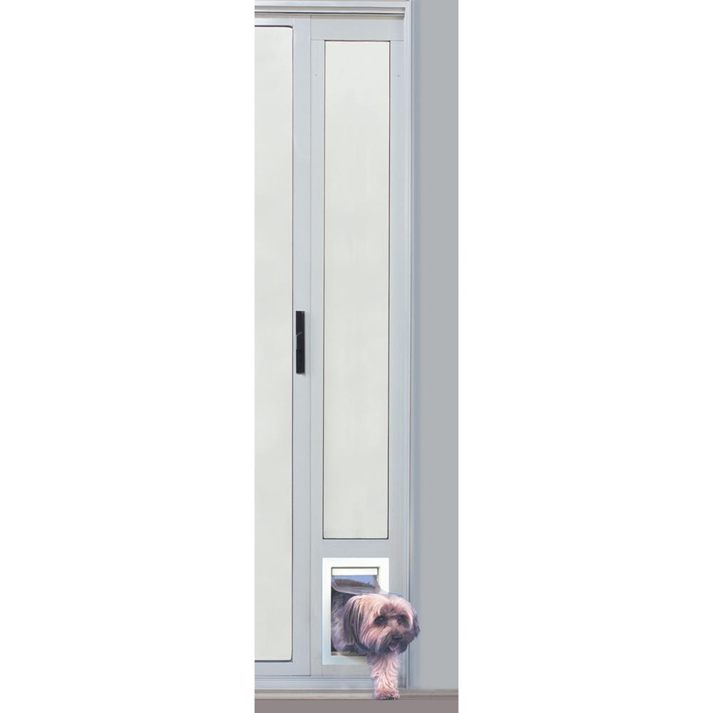Ideal Pet 5 In X 7 Small White And Dog Patio Door Insert For 77 6 To 80 4 Tall Aluminum Sliding Glass 80patsw The Home Depot - Ideal Pet Sliding Glass Dog Door Ideal Pet 5 In X 7 Small White And Dog Patio Door Insert For 77 6 To 80 4 Tall Aluminum Sliding Glass 80patsw The Home Depot - Ideal Pet Sliding Glass Dog Door