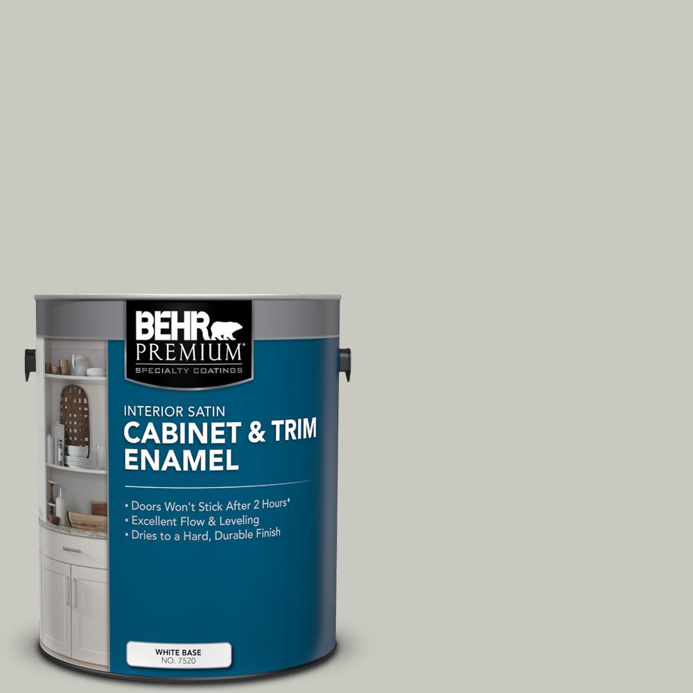 BEHR PREMIUM 1 Gal. #PPU24-12 Whitewash Oak Satin Enamel Interior ...