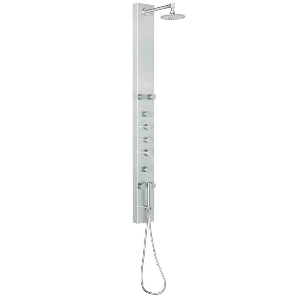 Vigo 6 Jet Shower Panel System In Stainless Steel Valve Included Vigo 6 Jet Shower Panel System In Stainless Steel Valve Included