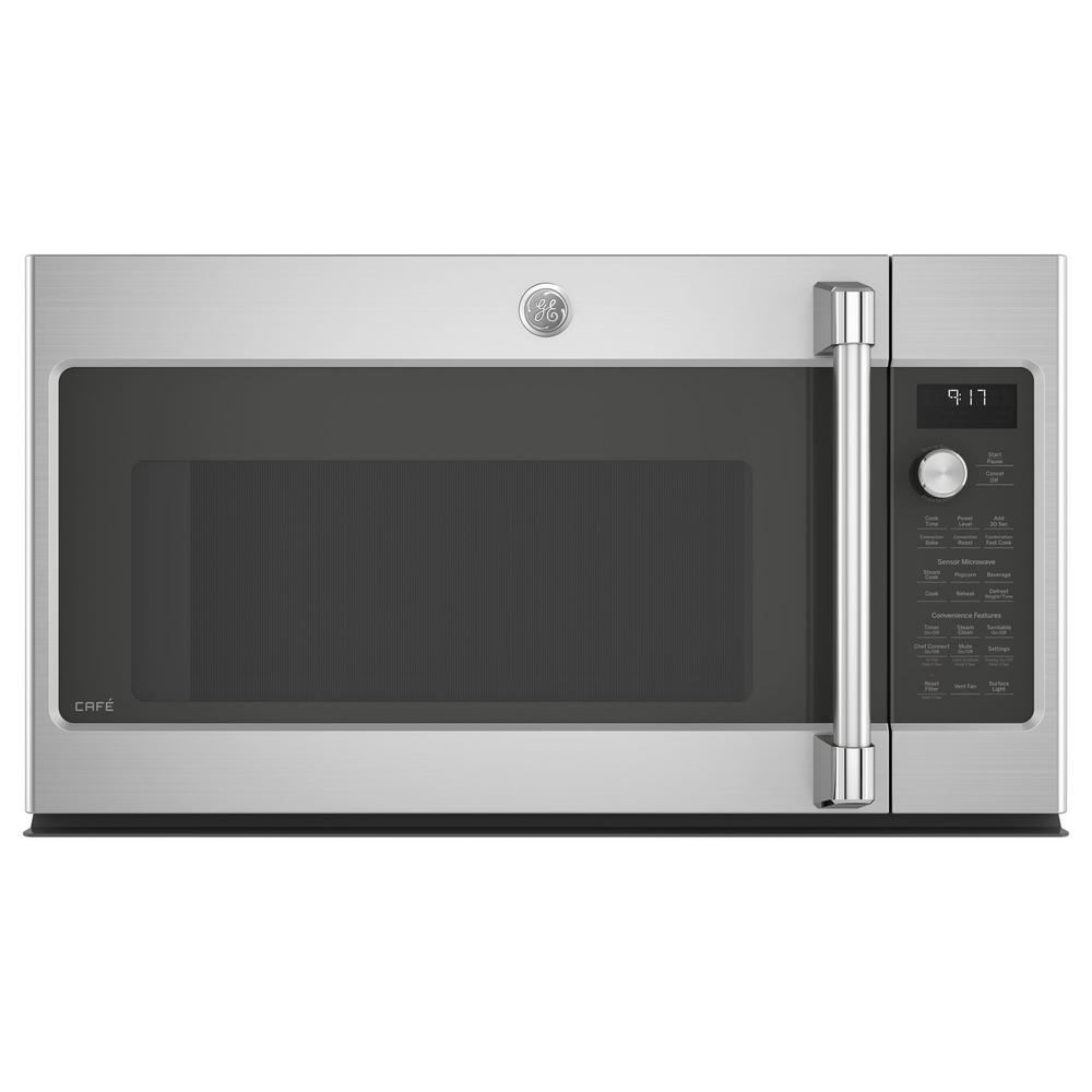 Cafe 1 7 Cu Ft Over The Range Convection Microwave In Stainless Over The Range Convection Microwave In Stainless Steel With Steam