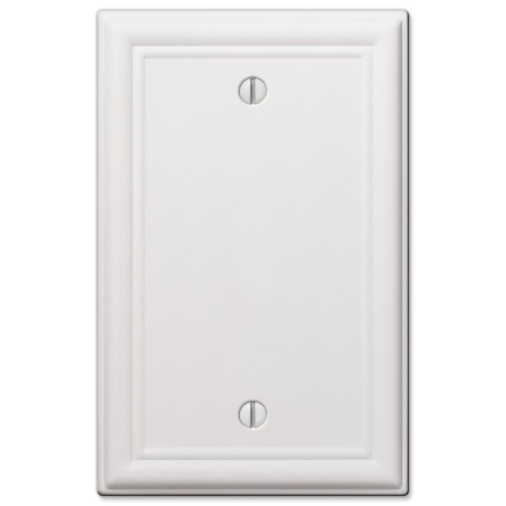 Amerelle Ascher 1 Gang Blank Steel Wall Plate White 149bw The Amerelle Ascher 1 Gang Blank Steel Wall