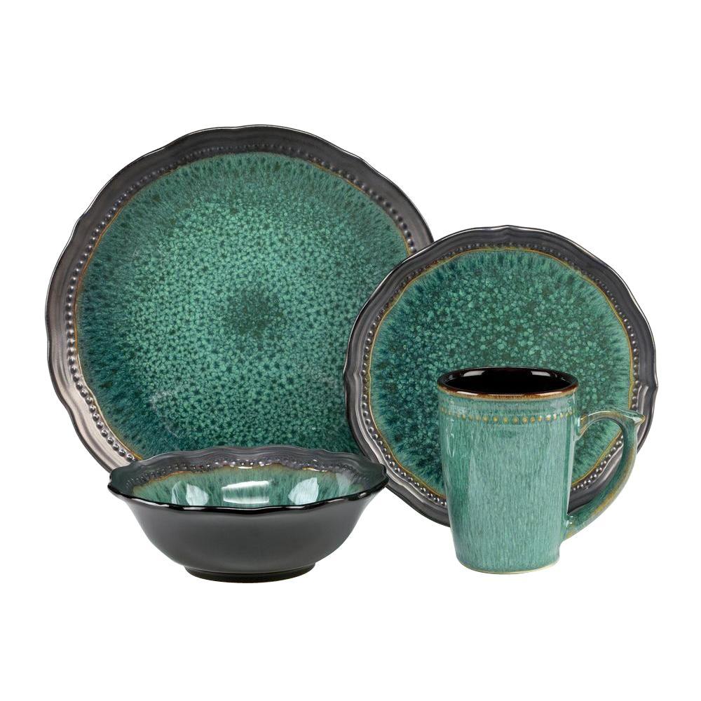 Cuisinart Jenna Collection 16Piece Dinnerware Set in GreenCDST1S4JEG