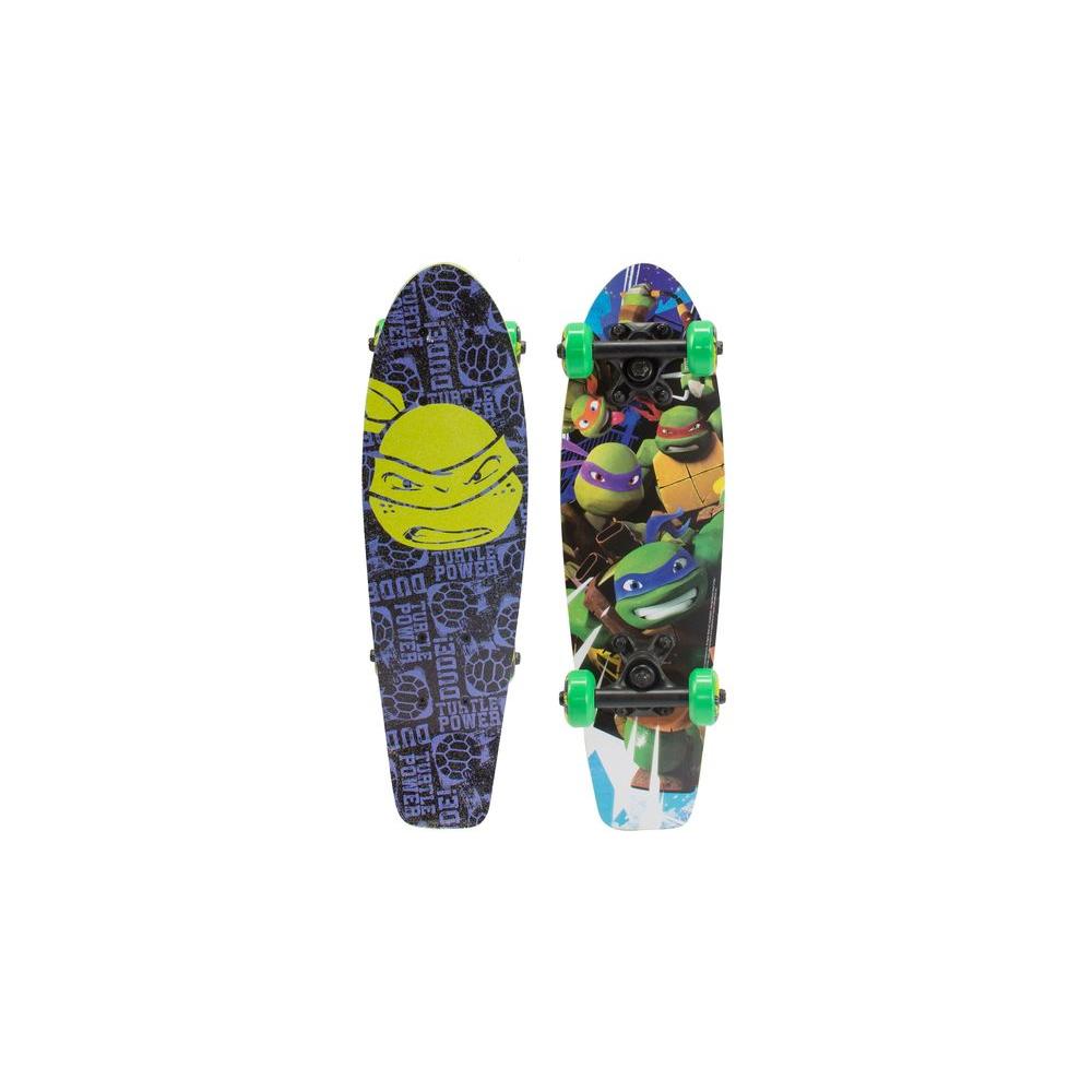 ninja turtle toy on skateboard