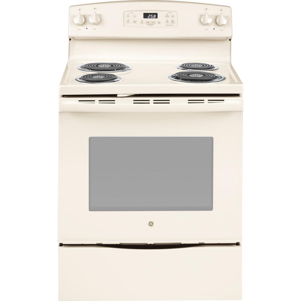Ge 30 In 5 3 Cu Ft Electric Range With Self Cleaning Oven Dimensions