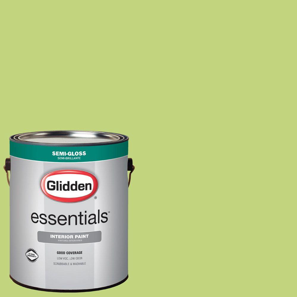 Glidden Essentials 1 Gal Hdgg27 Spring Green Semi Gloss Interior Hdgg27 Spring Green Semi Gloss Interior Paint