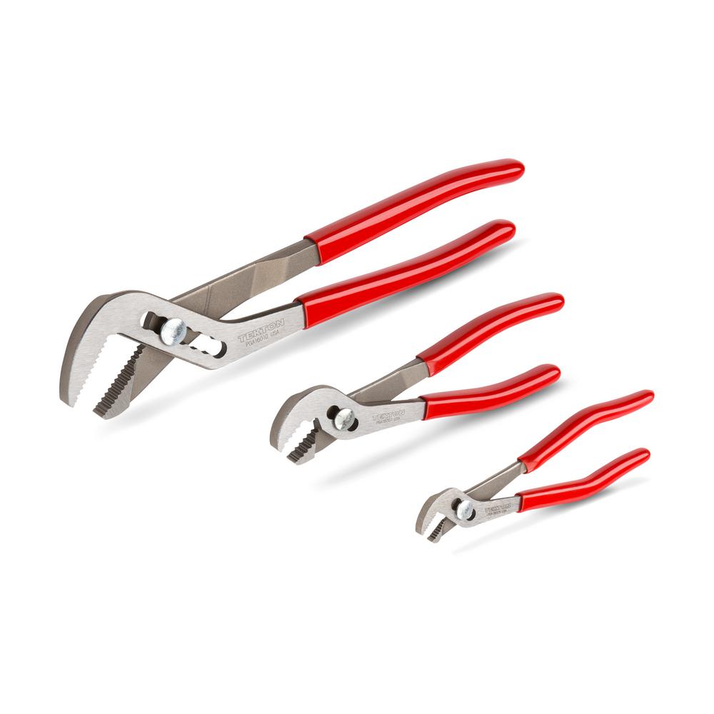 TEKTON 5, 7, and 10 in. Angle Nose Slip Joint Pliers Set (3Piece