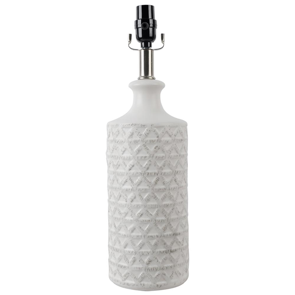 Hampton Bay Mix and Match 19 in. White Ceramic Table Lamp BaseDS19156