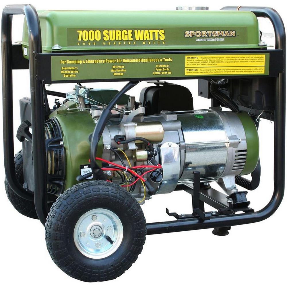 Gasoline Powered Electric Start Portable Generator 4 X 120 Volt GFCI