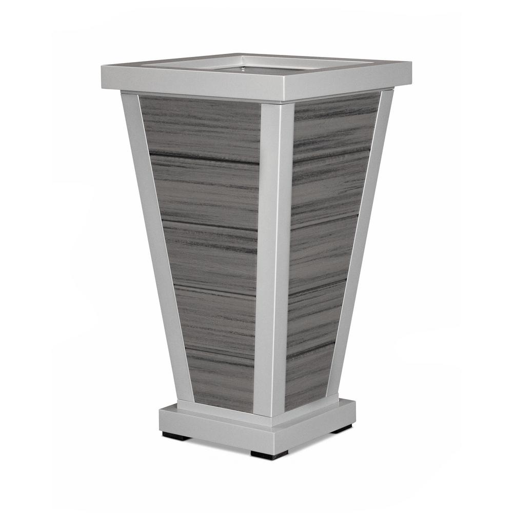 Silver Drainage Holes Large Plant Pots Planters The Home Depot Pyramid 18 In 5 Board Plastic Planter