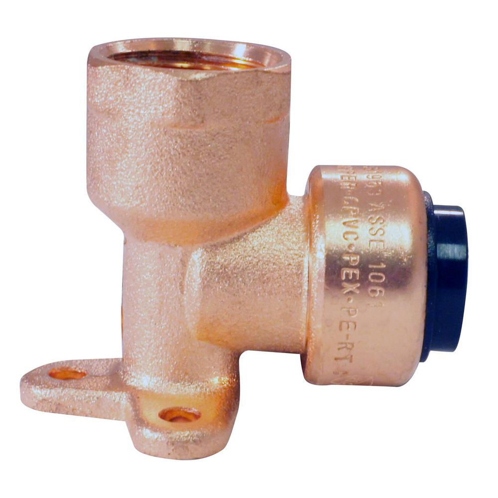 Tectite 1/2 in. Copper PushtoConnect x FPT Drop Ear ElbowACPDEE12
