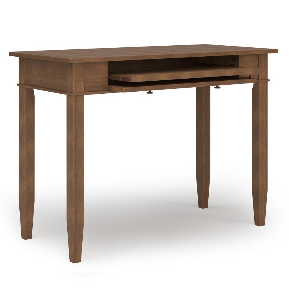 Carlton 42 In Wide Solid Wood Contemporary Rustic Natural Aged Brown Home Office Desks