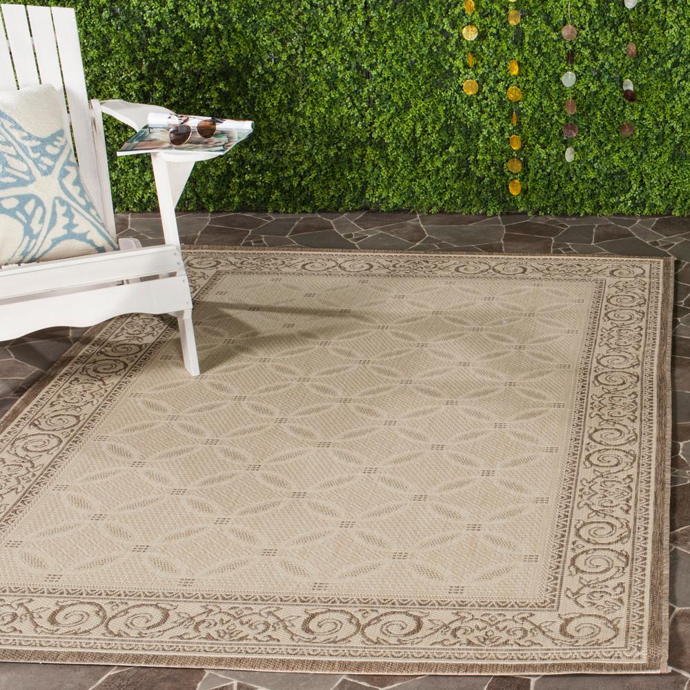 Safavieh Courtyard Natural/Brown 8 ft. x 11 ft. Indoor/Outdoor Area Rug