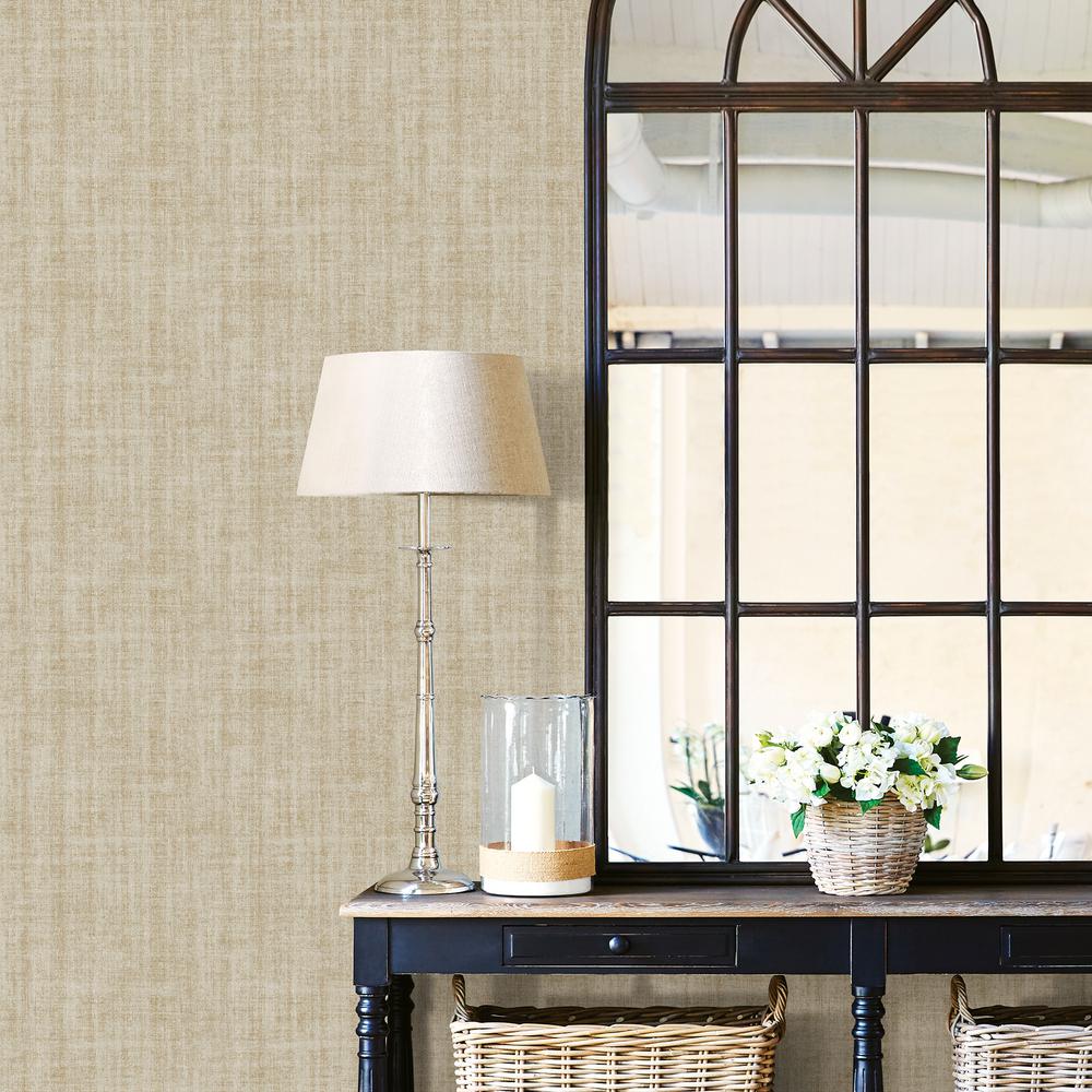 WallPOPs Ramie Linen Neutral Peel And Stick Wallpaper NU2496 The Home