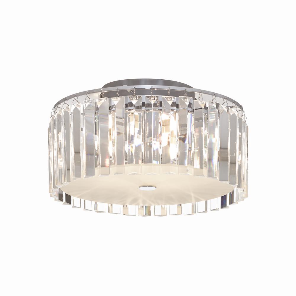 Round Bazz Lighting The Home Depot 5 Light Frosted Ceiling Lamp With Clear Decorative Glass Plates