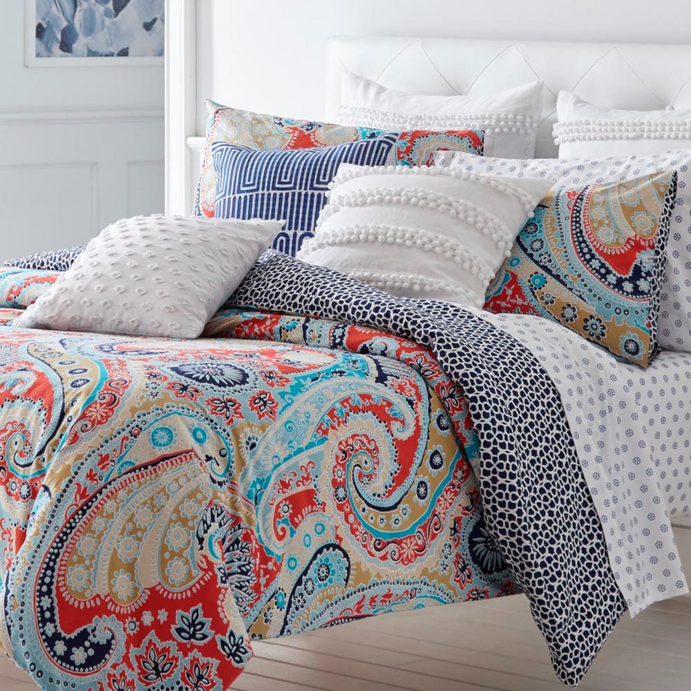 Trina Turk Mirage Paisley C 3 Piece Cotton Comforter Sham Set King Ushsa51075770 The Home Depot - Bright Paisley Bedding Trina Turk Mirage Paisley C 3 Piece Cotton Comforter Sham Set King Ushsa51075770 The Home Depot - Bright Paisley Bedding