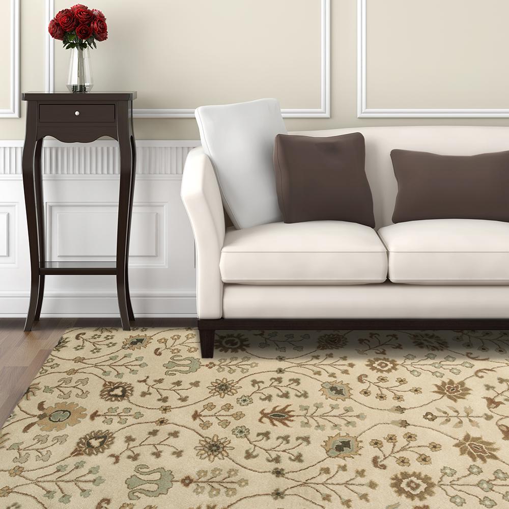 Home Decorators Collection Provencial Cream Wool 8 ft. x 10 ft. Area