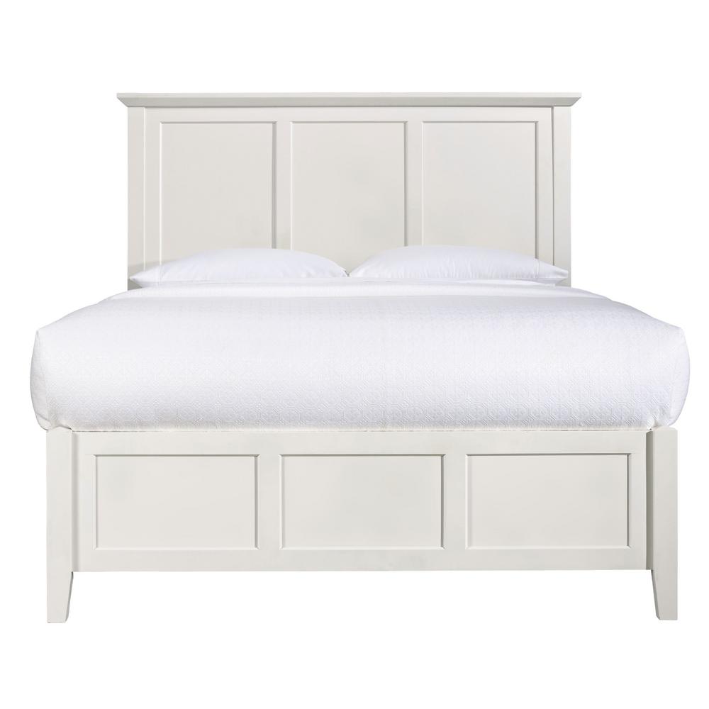 Modus Furniture Paragon White Queen Panel Bed With Framed Panel Headboard And Footboard 4na4l5 The Home Depot