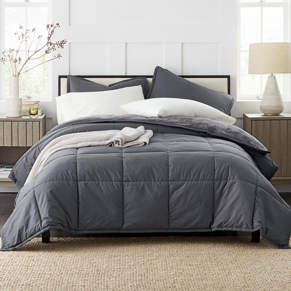 The Company Montana 2 Piece Gray Twin Loftaire Down The Company Montana 2 Piece Gray Twin Loftaire Down Alternative Comforter Set