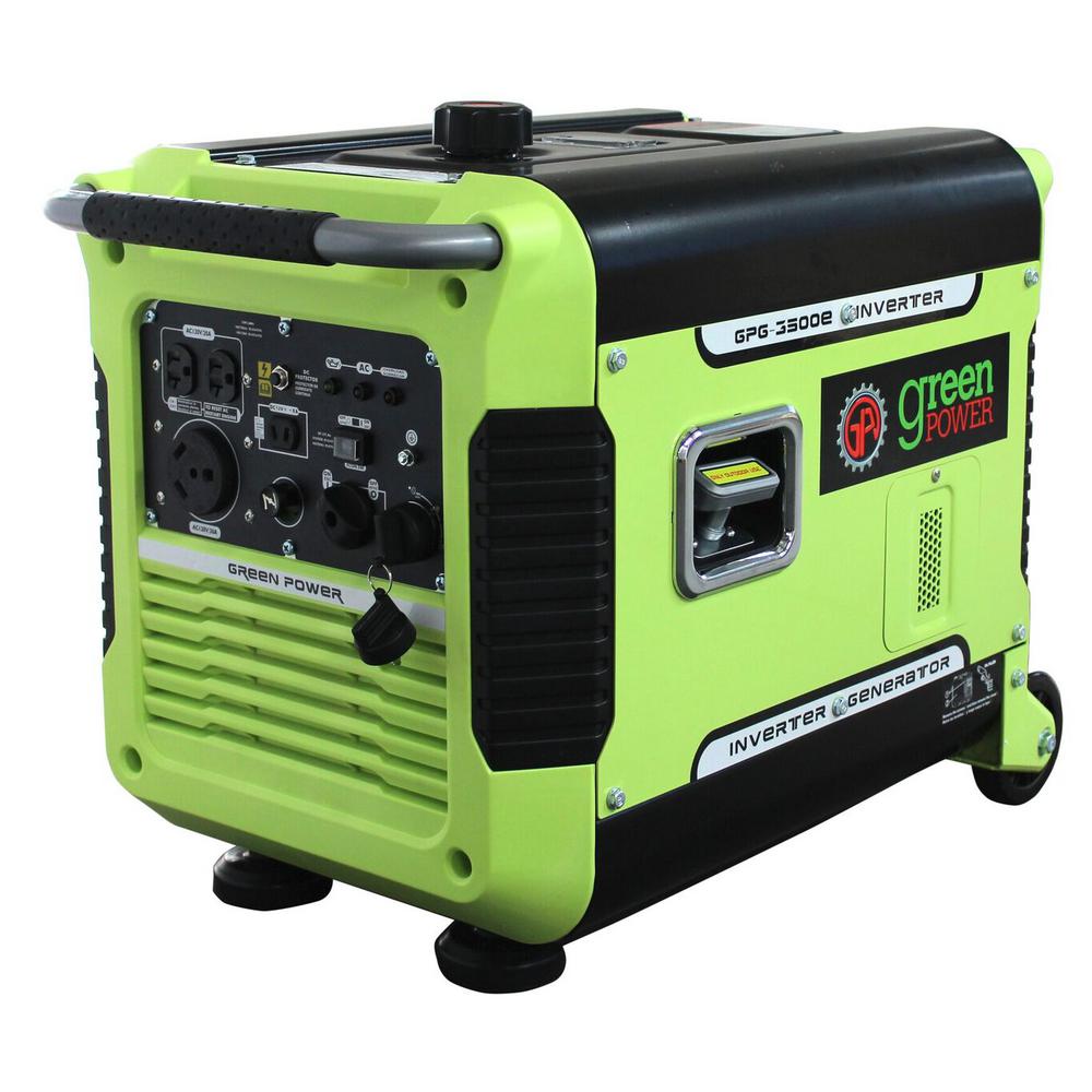 GreenPower 3,000Watt Ultra Quiet Gasoline Powered Digital Portable Inverter Generator, RV and